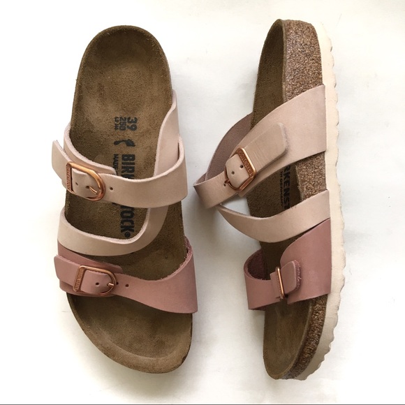 birkenstock salina rose gold